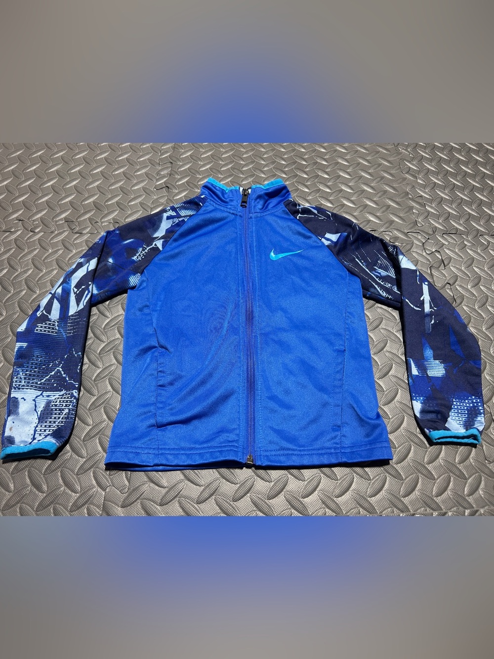 Nike Kids Blue Full-Zip Athletic Jacket